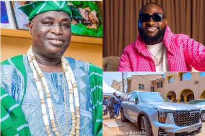Davido Gifts King Of Ede Oba Adesola Lawal Brand New Car On His Birthday