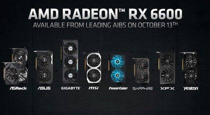 AMD partners launch Radeon RX 6600 graphics cards