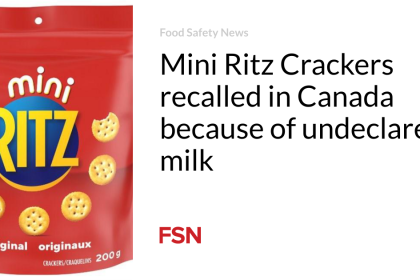 Mini Ritz Crackers recalled in Canada because of undeclared milk