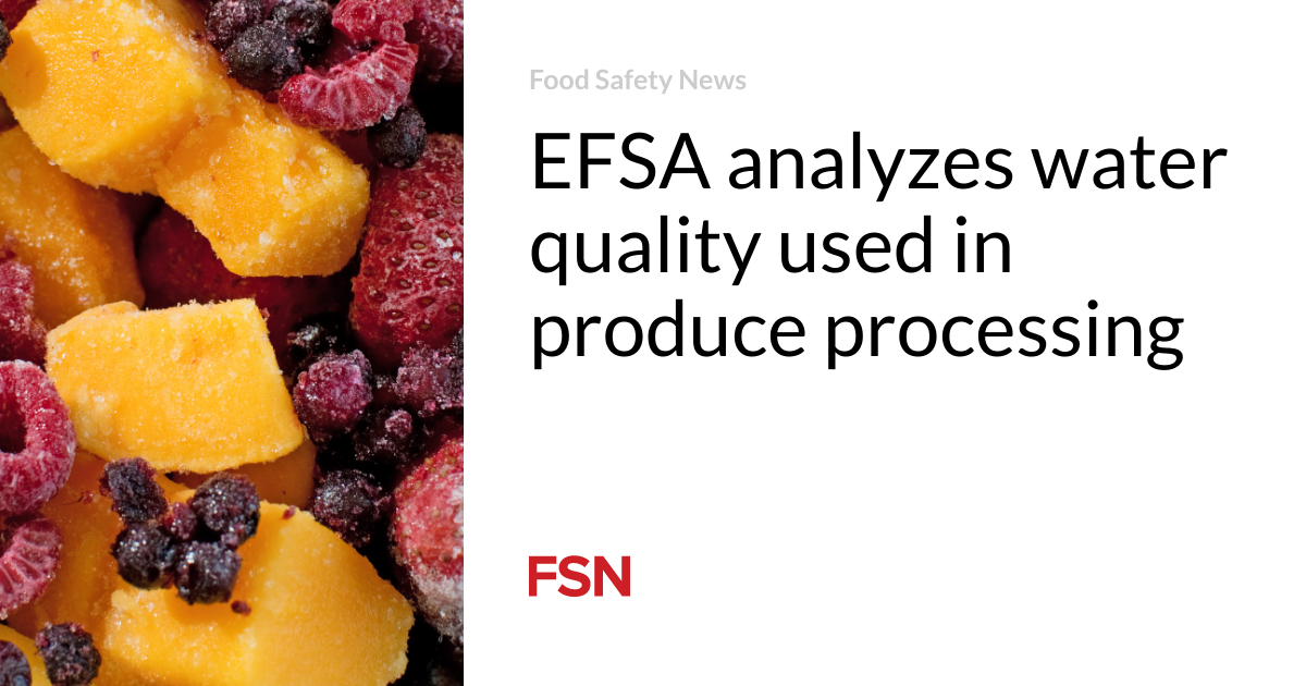 EFSA analyzes water quality used in produce processing