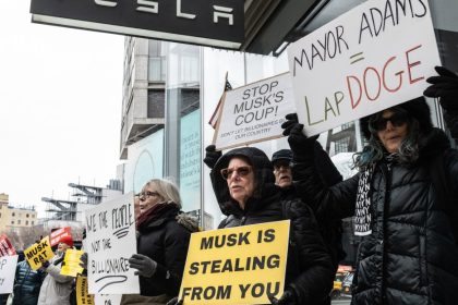 ‘TeslaTakeover’ protests are small, but numerous