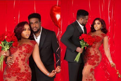 Veekee James And Husband Dazzle In Beautiful Outfits For Valentine’s Day, Fan React