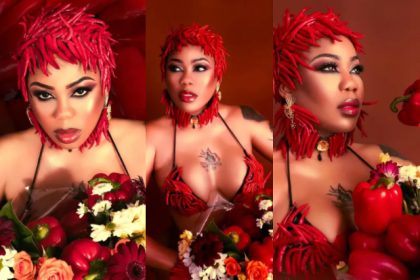 Toyin Lawani Dazzles In Pepper-Inspired Outfit For Valentine’s Day