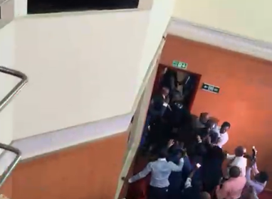 VIDEO: Tension in Lagos Assembly as DSS clashes with Legislative workers