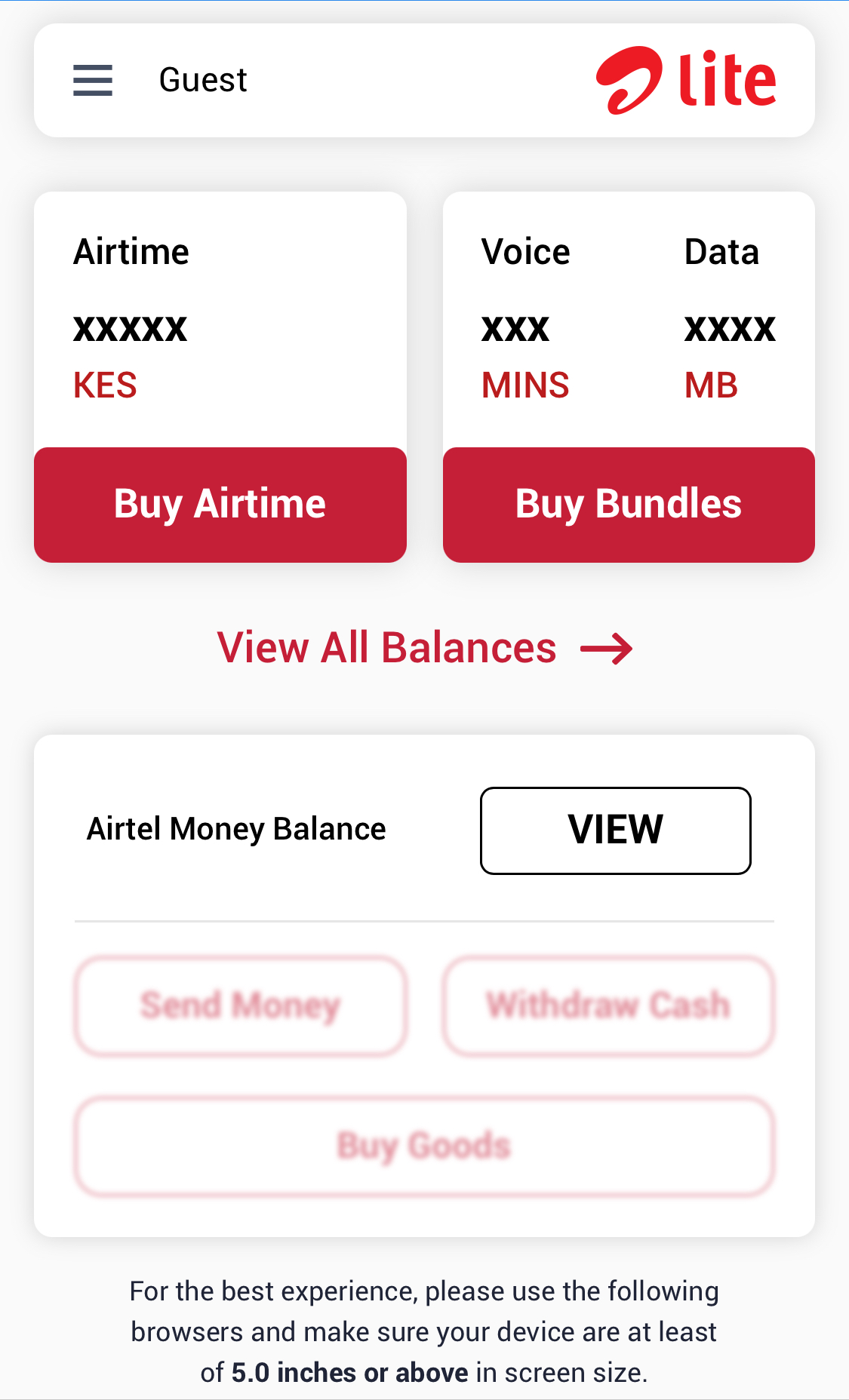 Airtel Lite By Airtel Kenya is a Zero-Rated Version of its Self-Care Portal My Airtel App