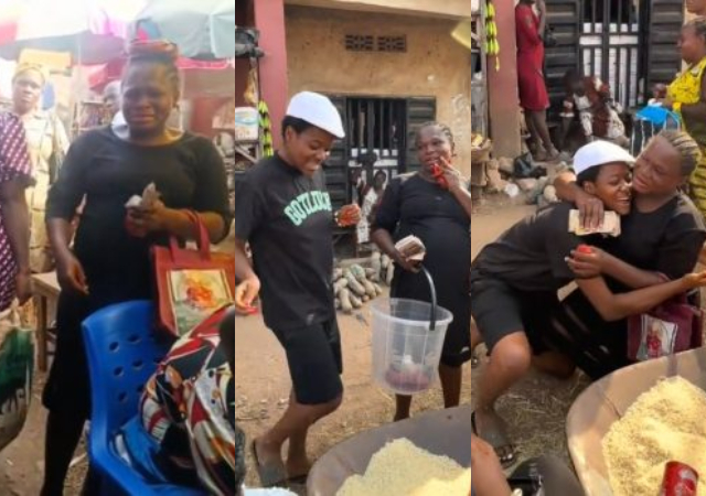 Pregnant Pure Water Seller Emotional As Generous Stranger Gifts Her Stacks Of Naira Notes On Street