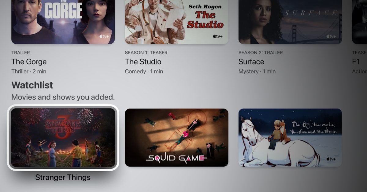 Netflix shows start appearing in Apple TV app unified Watchlist