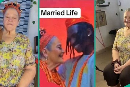 Watch video as white woman gets married to younger Nigerian lover