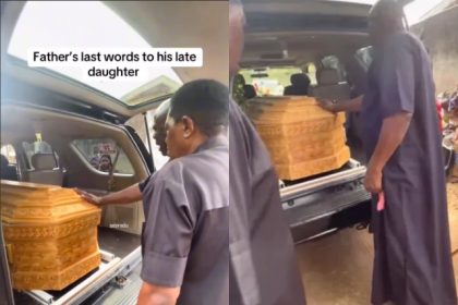 Father In Tears As He Buries First Daughter After Health Issues