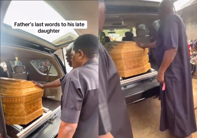 Father In Tears As He Buries First Daughter After Health Issues