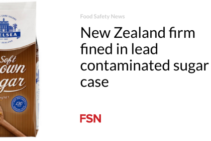 New Zealand firm fined in lead contaminated sugar case