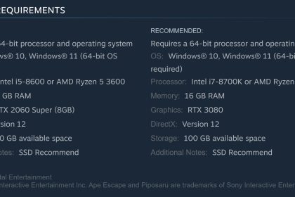 Metal Gear Solid Delta spec requirements ask for at least an RTX 2060 Super and 100GB of storage