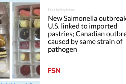 New Salmonella outbreak in U.S. linked to imported pastries; Canadian outbreak caused by same strain of pathogen