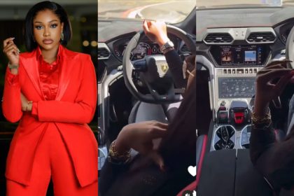 Uche Montana Shows Off Lamborghini
