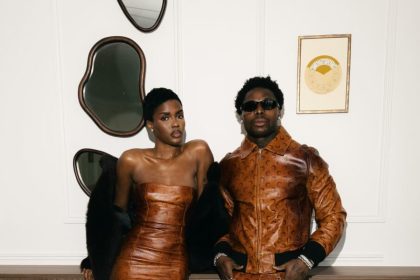 Asake & Eva Apio Rock Matching Marine Serre Looks at Paris Fashion Week