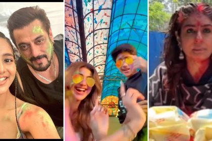 सलमान पर चढ़ा होली का रंग, जश्न में डूबीं शिल्पा-रवीना, सितारों ने मनाया रंगों का त्योहार