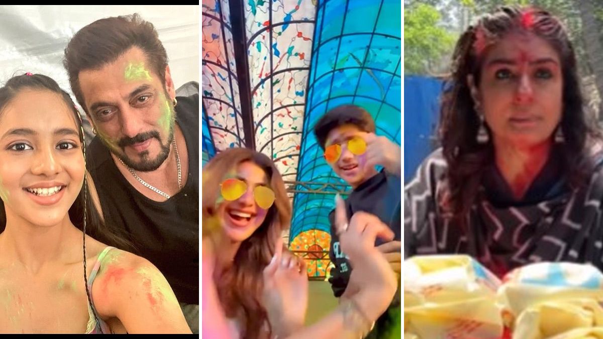 सलमान पर चढ़ा होली का रंग, जश्न में डूबीं शिल्पा-रवीना, सितारों ने मनाया रंगों का त्योहार