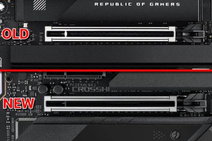 It looks like Asus redesigned the scratchy PCIe slots on its motherboards