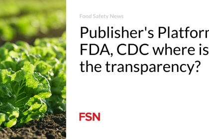 Publisher’s Platform:  FDA, CDC where is the transparency?