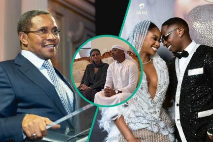 Juma Jux visits, introduces wife Priscy to former President of Tanzania, invite him to their wedding