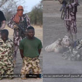 BREAKING: ISWAP Terrorists Release Gruesome Video Of Sect Members Executing Three Nigerian Soldiers In Yobe