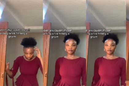 Nigerians reacts as lady shares a video of herself ‘fa!nting’