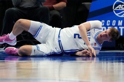 Cooper Flagg injury: Duke star out for ACC Tournament quarterfinal, walking gingerly on left ankle