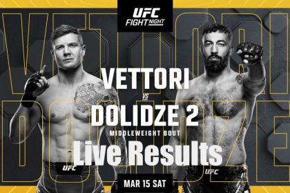 UFC Vegas 104: Vettori vs. Dolidze 2 Live Results