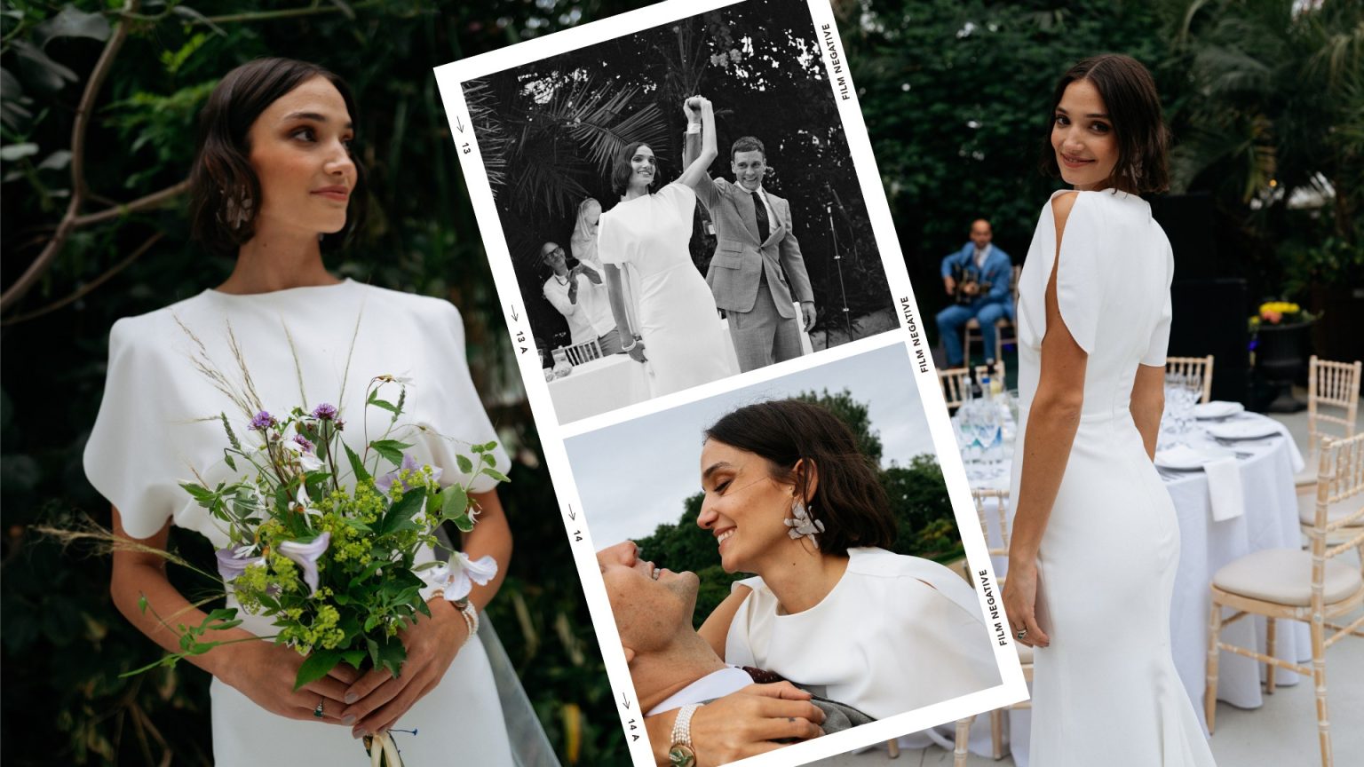 This real-life bride wore a bespoke Victoria Beckham-inspired wedding dress