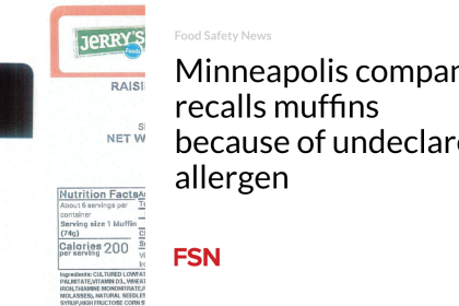 Minneapolis company recalls muffins because of undeclared allergen