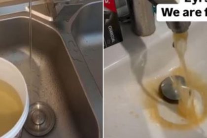 Reactions as man cries out about the colour of the water running in his ‘luxury apartment’ in Lekki