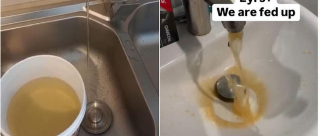 Reactions as man cries out about the colour of the water running in his ‘luxury apartment’ in Lekki
