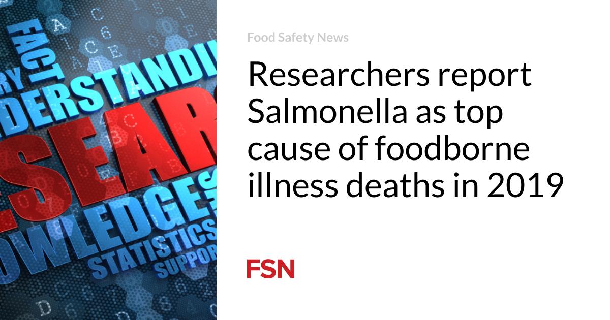 Researchers report Salmonella as top cause of foodborne illness deaths in 2019