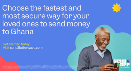 Flutterwave’s Send App Now Live in Ghana  