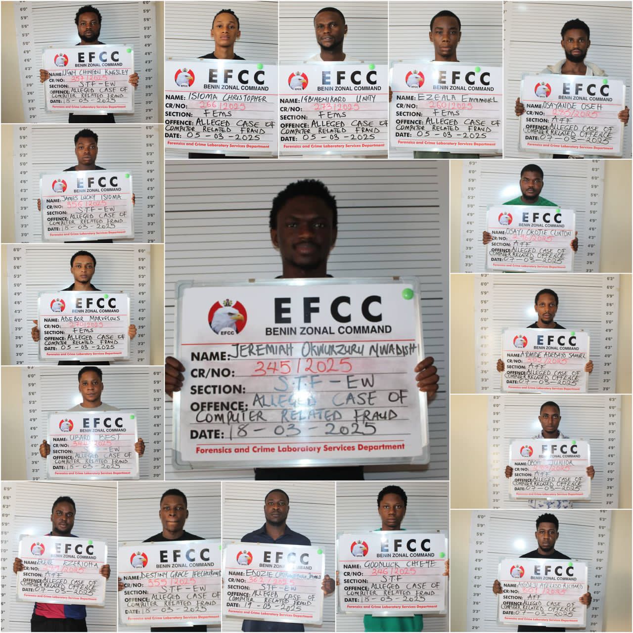 Alleged Fraud: Courts jail additional 17 convicted internet fraudsters in Benin 