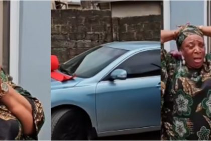 Mother’s Day: Biola Bayo, others surprise veteran actress, Dupe Jayesimi with a new car