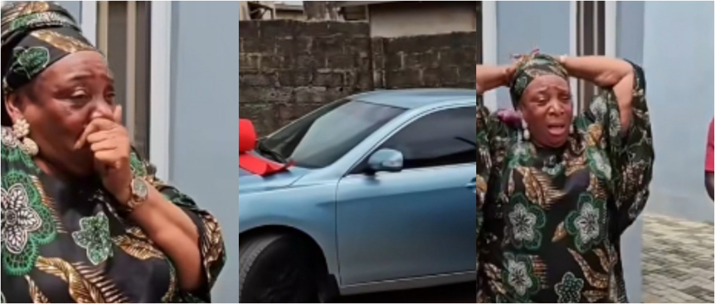 Mother’s Day: Biola Bayo, others surprise veteran actress, Dupe Jayesimi with a new car
