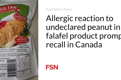 Allergic reaction to undeclared peanut in falafel product prompts recall in Canada