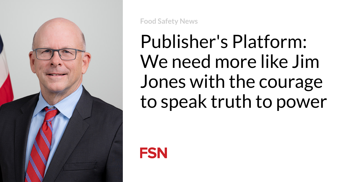 Publisher’s Platform: We need more like Jim Jones with the courage to speak truth to power