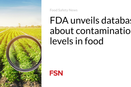 FDA unveils database about contamination levels in food