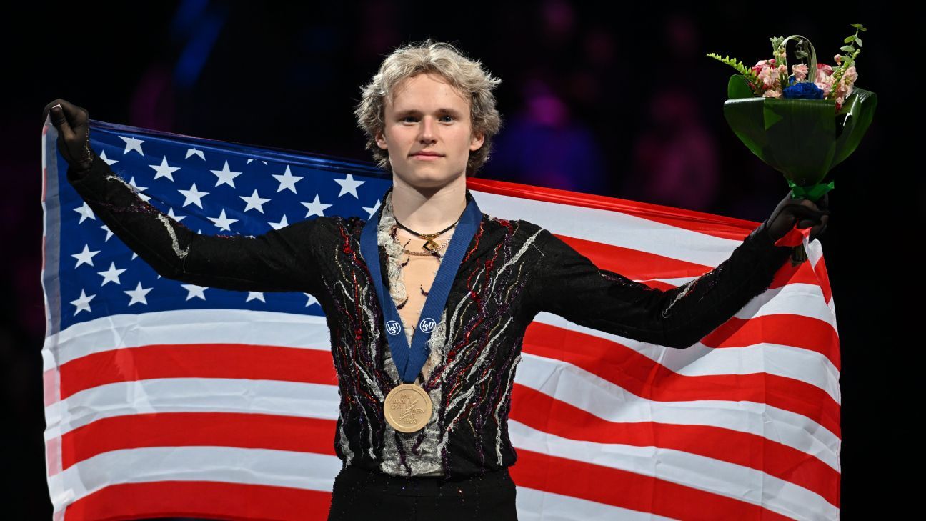 American Malinin defends world skating title
