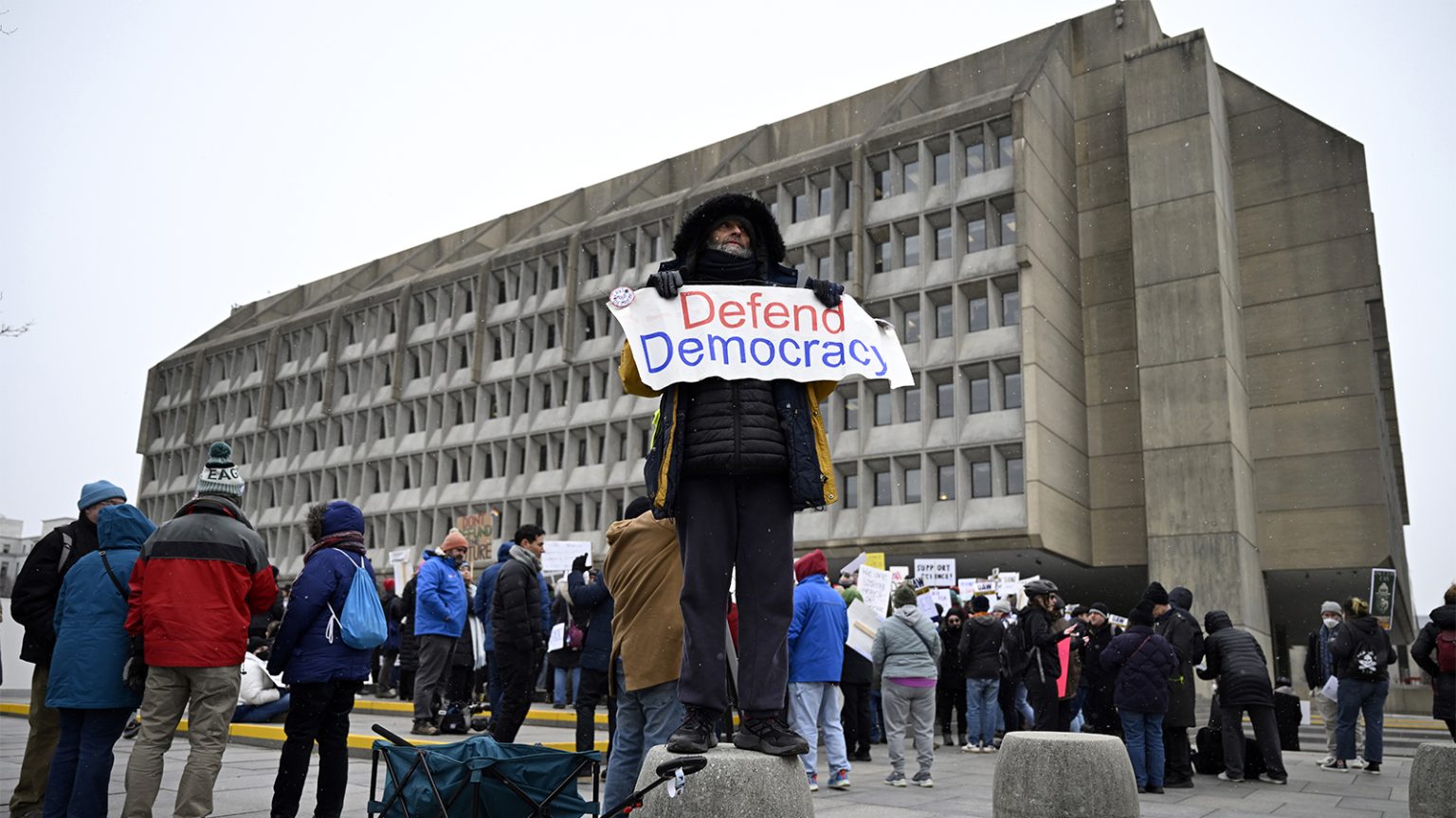 Hundreds Rally Against Firing of Federal Workers, Warning of Threat to Public Health