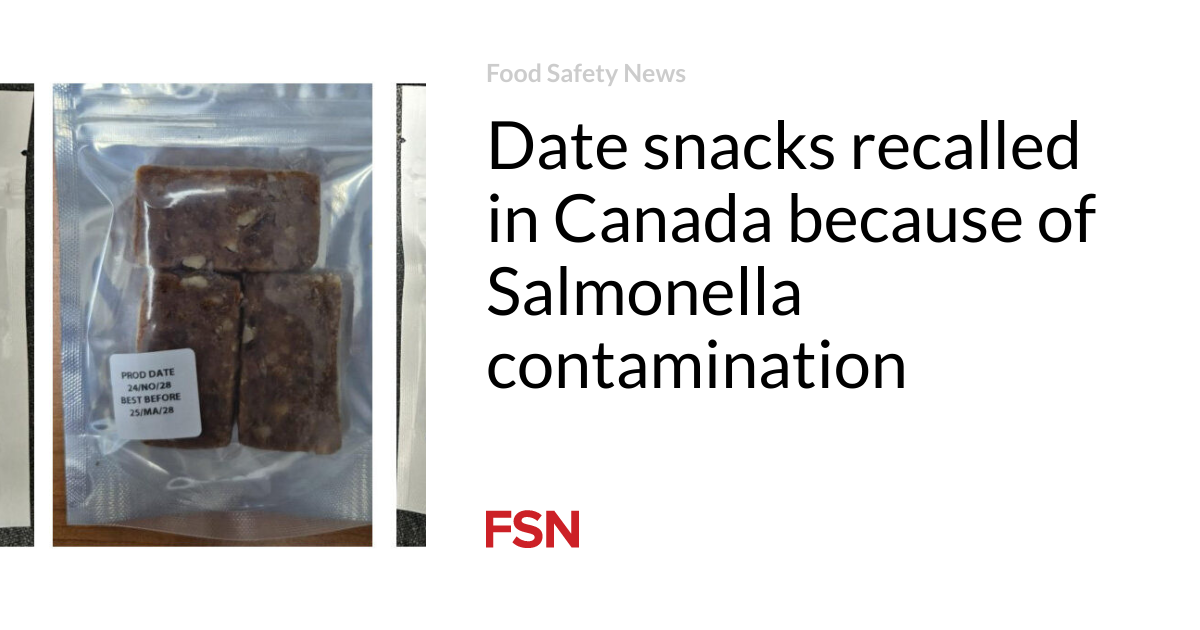 Date snacks recalled in Canada because of Salmonella contamination