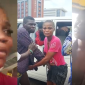 Disturbing Video Shows Female Driver Assaulted By Lagos Thug While Trying To Prevent Car Battery Theft