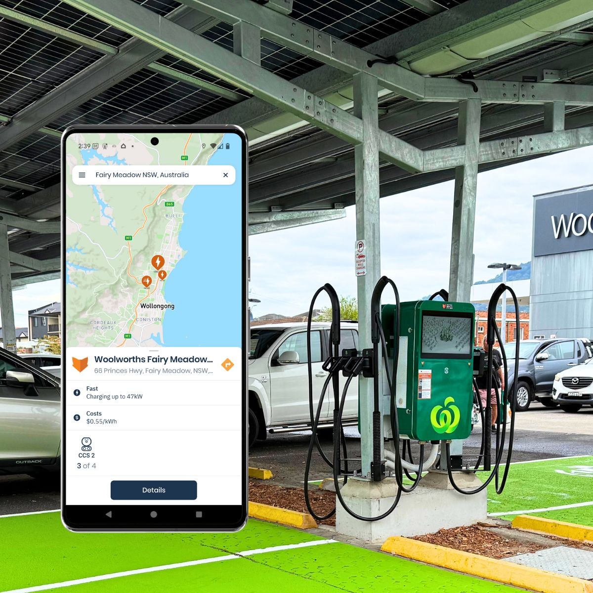 Woolworths adds new EV Charging Station at Fairy Meadow, NSW