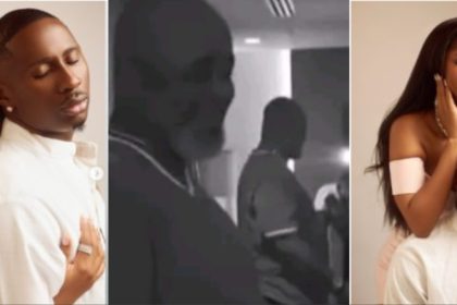 Priscilla Ojo’s Father storms Lagos, Shares Warm Moment with Juma Jux Ahead of Traditional Wedding