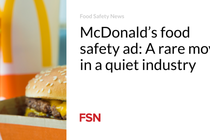 McDonald’s food safety ad: A rare move in a quiet industry