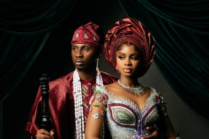 Velvet and Lace Royalty! Priscilla Ojo & Juma Jux’s Second Look Said “Crown Us”