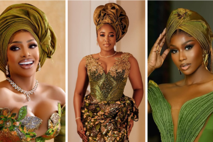 Green Glam Alert! The Ladies at Priscilla Ojo & Juma Jux’s Wedding Are Serving Looks