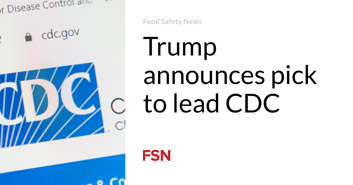Trump announces pick to lead CDC